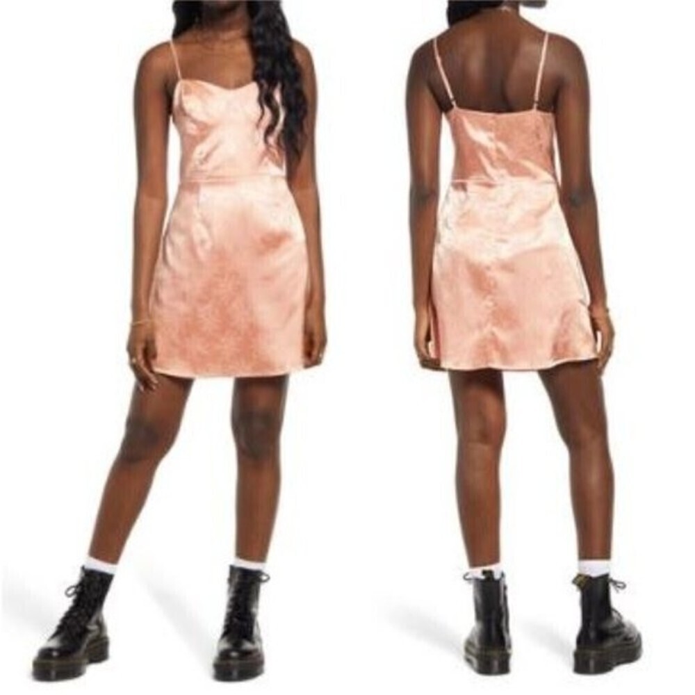 BP. NWT Pink Satin Slip Dress Women's Size M